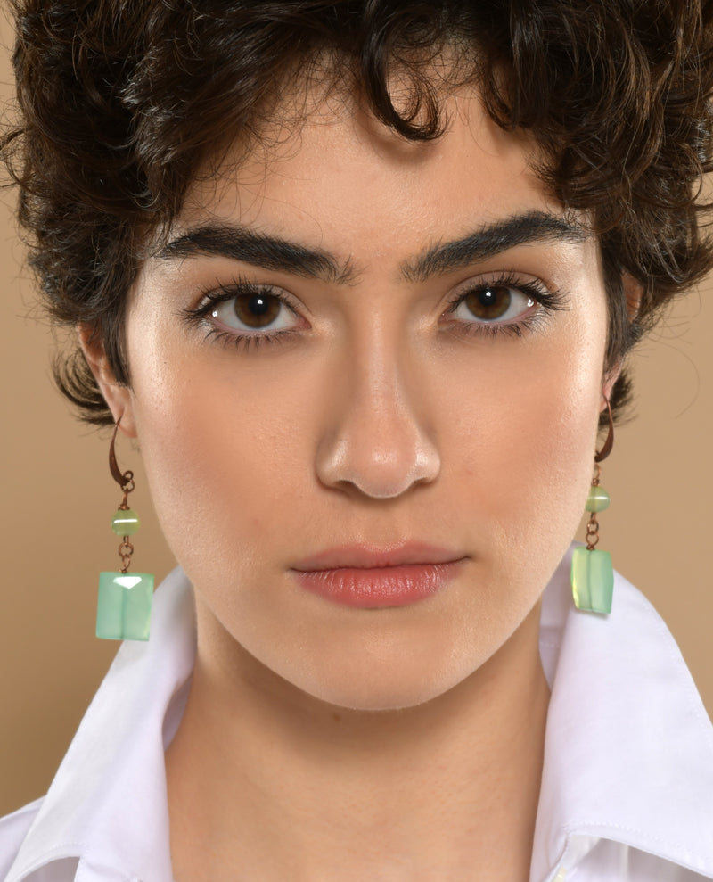 Drop Earrings "Emotions" Jade Pagodas