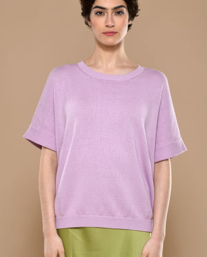 Women's Cotton Sweater Lilac