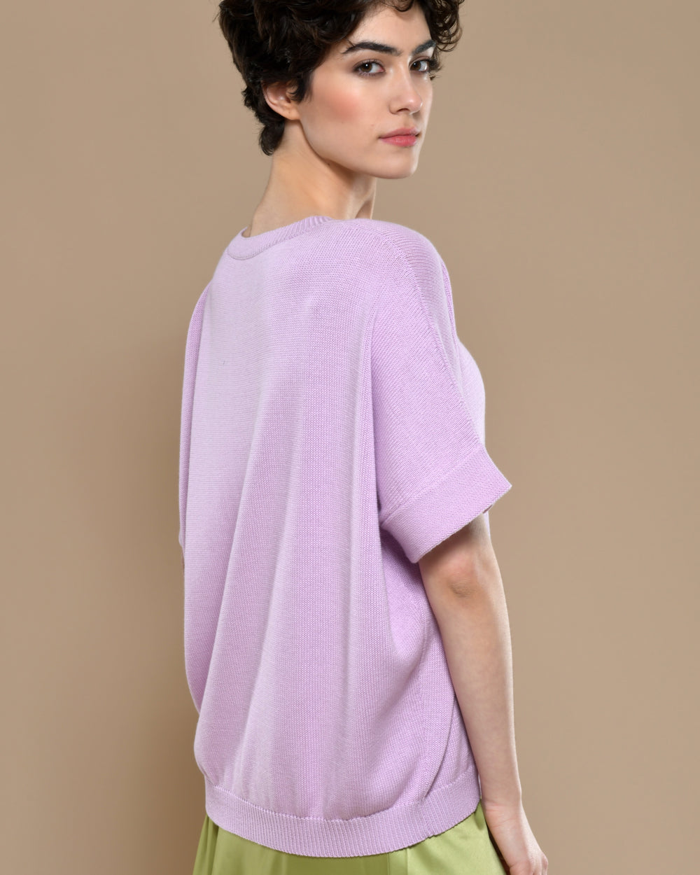 Women's Cotton Sweater Lilac