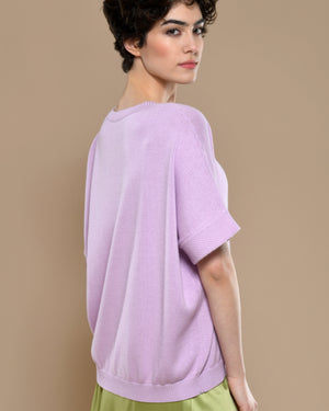 Women's Cotton Sweater Lilac