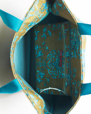 Met Tote Bag Turquoise Made in Italy
