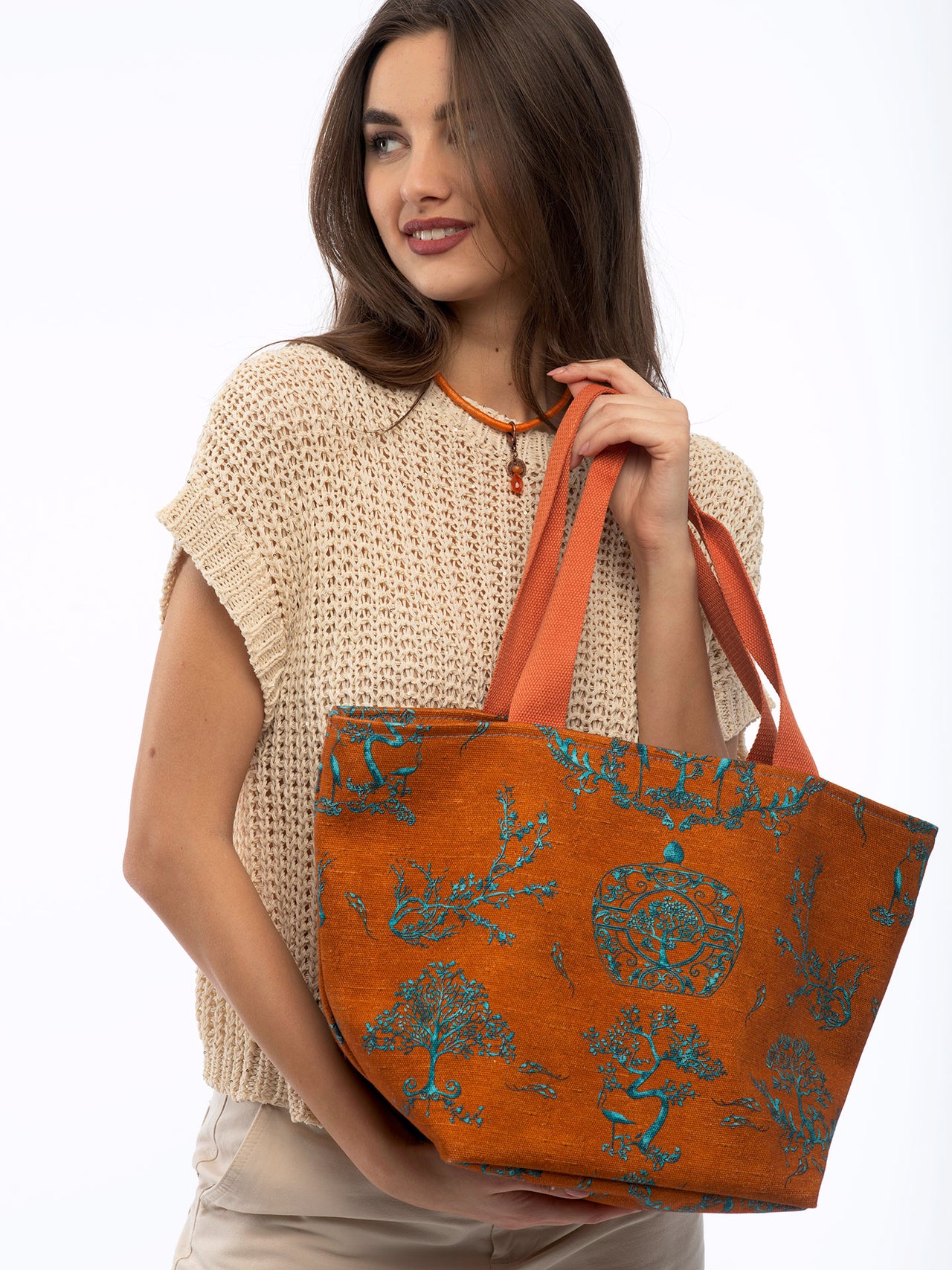 Women’s Tote Bag “St Tropez” Rusty Orange