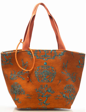 Women’s Cotton Tote Bag “St Tropez” Rusty Orange
