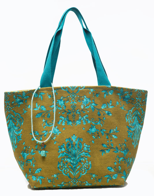 Met Tote Bag Turquoise Made in Italy