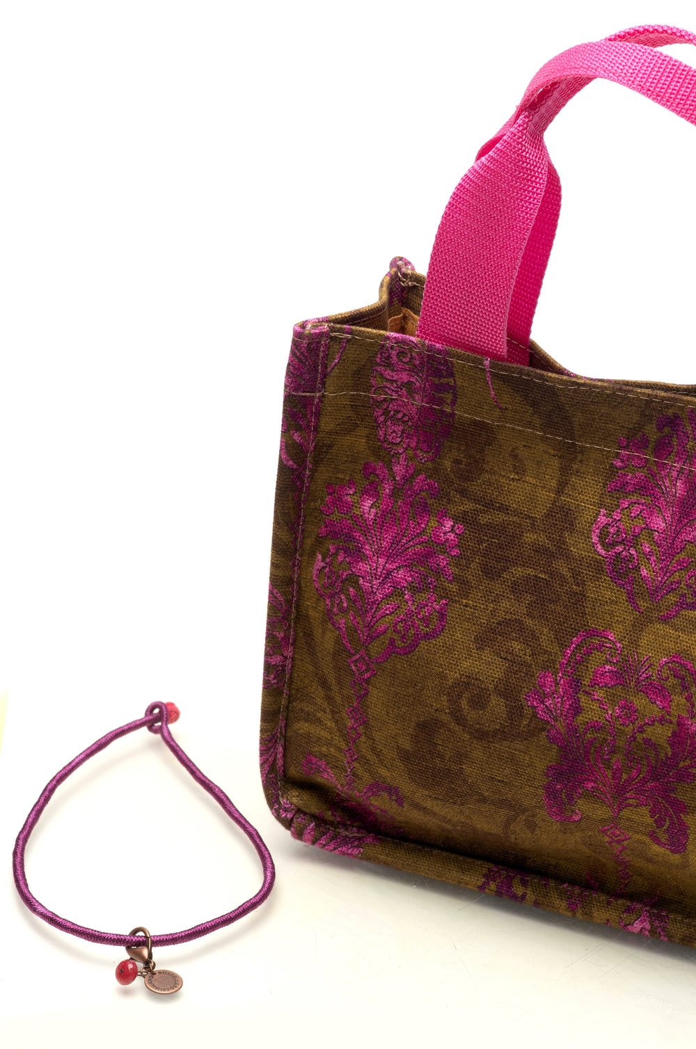 Met Tote Bag Easy Smart Bronze Fuchsia Made in Italy