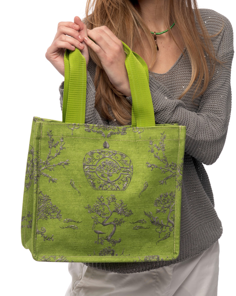 Women's Tote Bag Acid Green Made in Italy