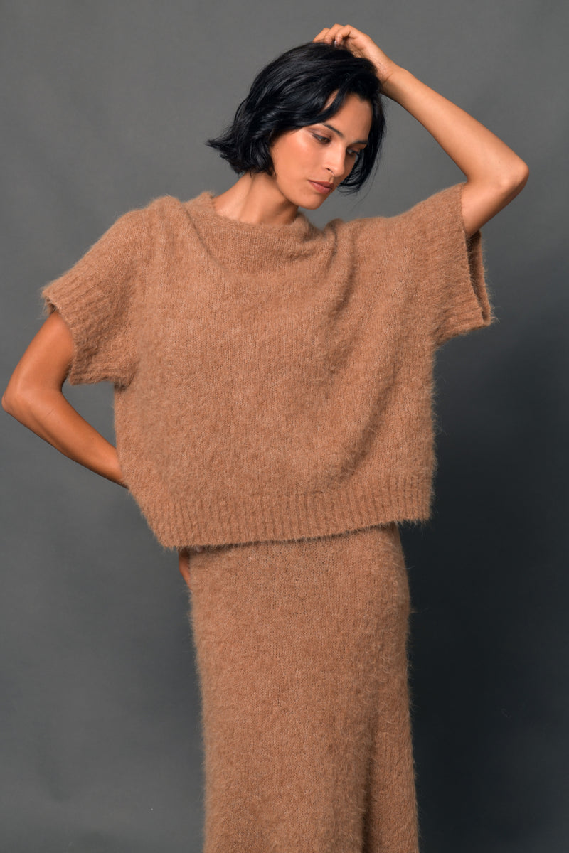 A set dress and sweater in brushed Alpaca wool. 