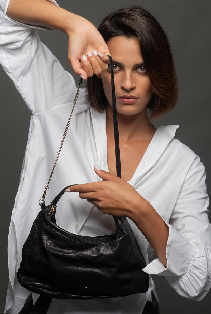 Women's Leather Bag "Marty" Nero