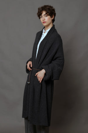 Women's Anthracite Wool Coat
