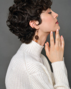 Women's Drop Earrings "Caramello Cioccolato"