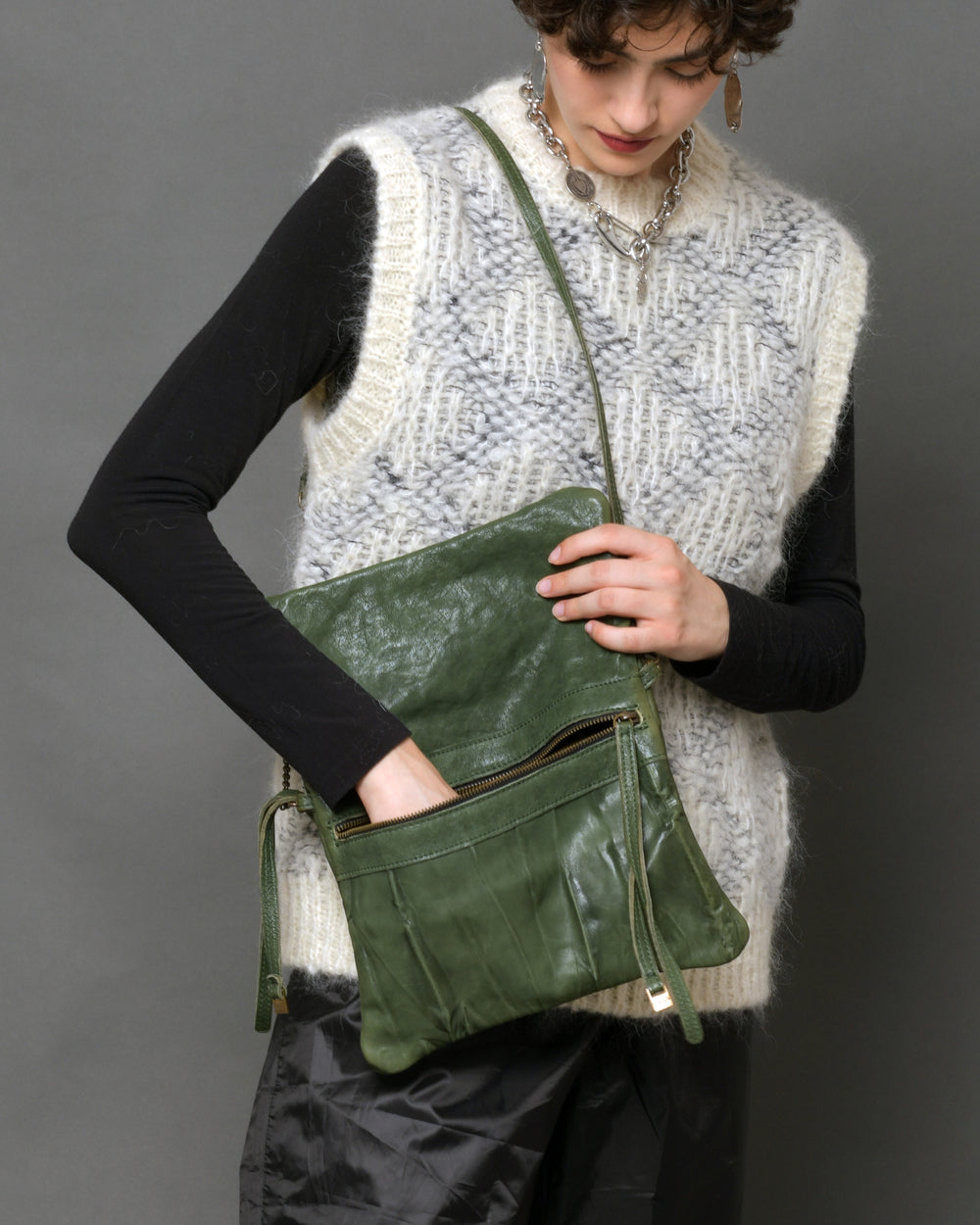 Women's Leather Crossbody Bag "Clara"