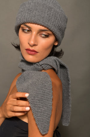 Women's Wool Knit Foulard Tie