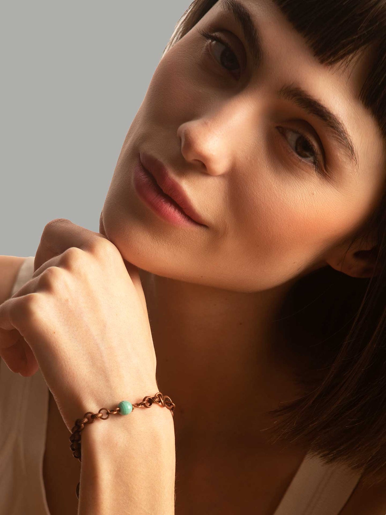 Unisex Bracelet “Granada” Chrysoprase