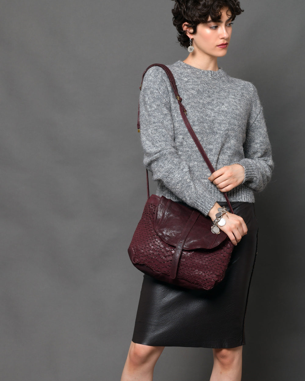 Women's Leather Saddle Bag "Do"