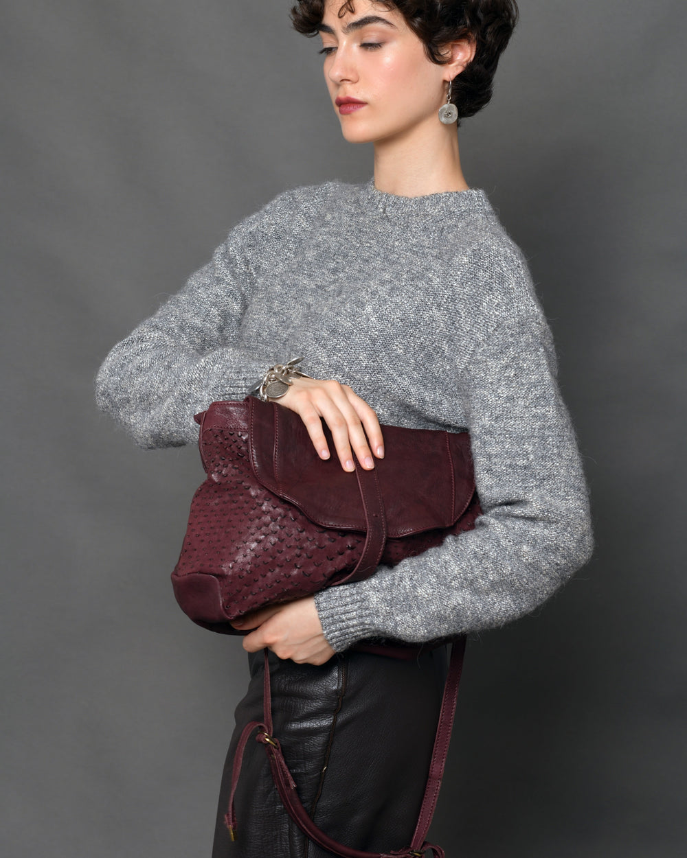 Women's Leather Saddle Bag "Do"