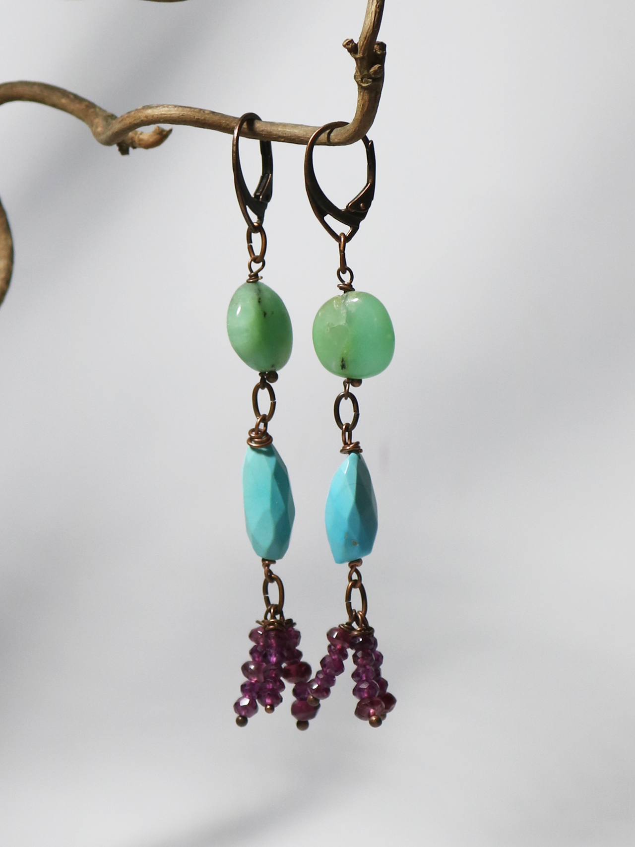 Drop Earrings “Le Ciel Bleu” Turquoise