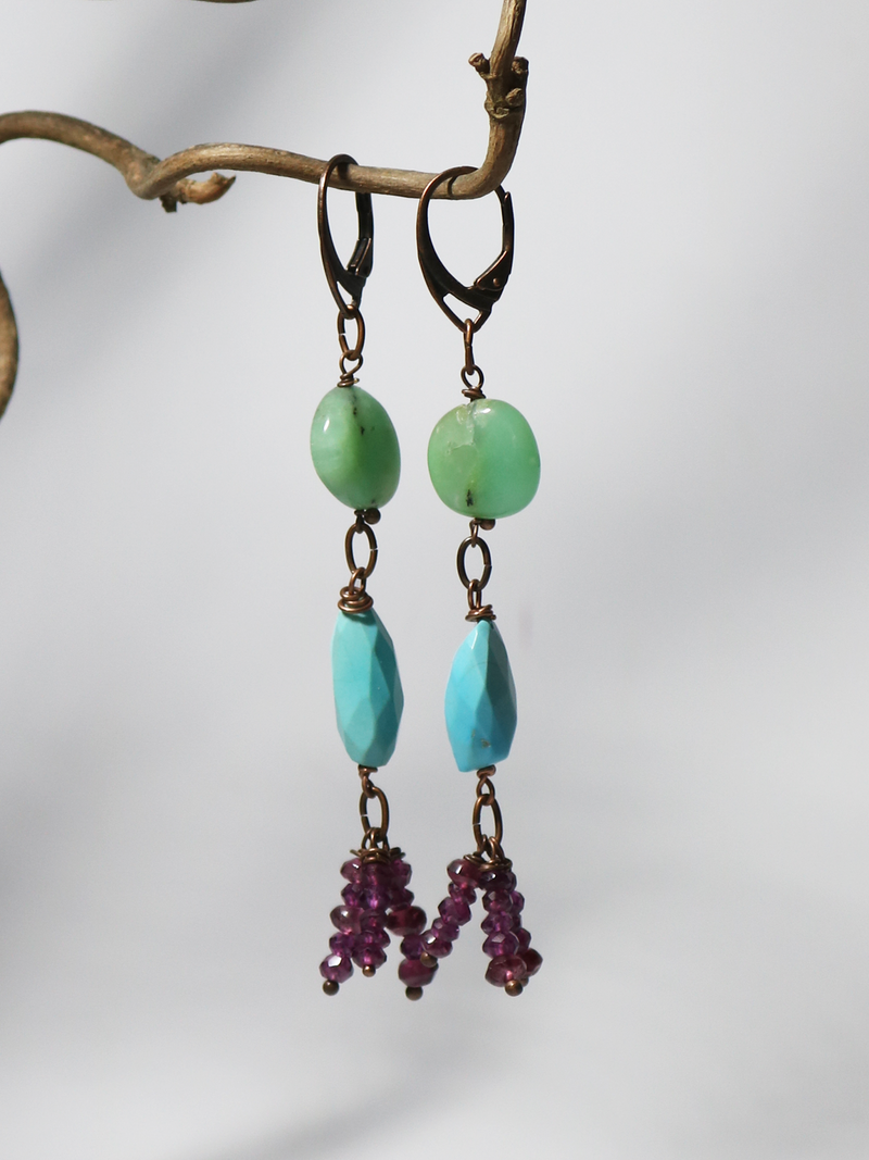 Drop Earrings “Le Ciel Bleu” Turquoise