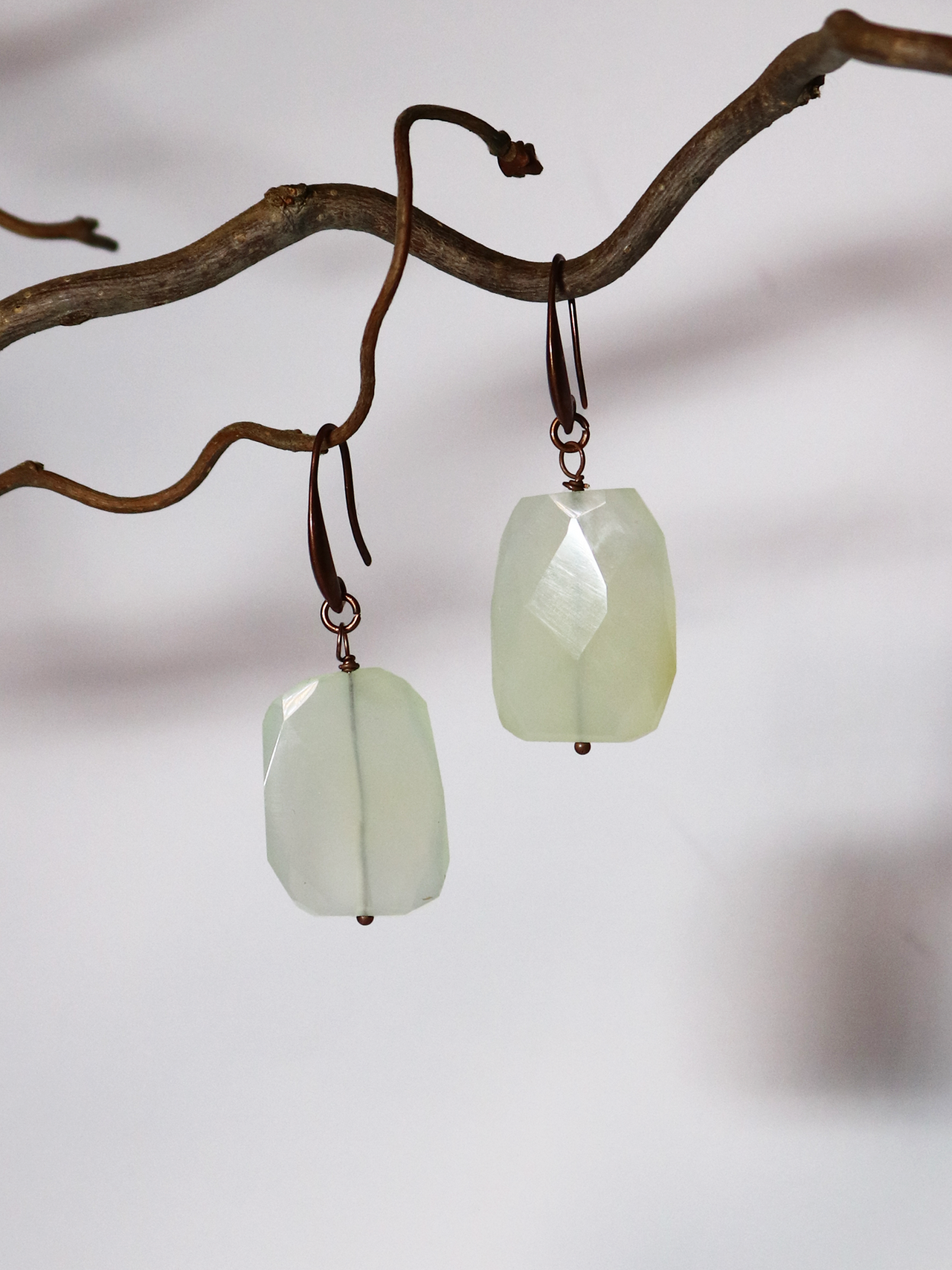 Drop Earrings Opaline Chalcedony