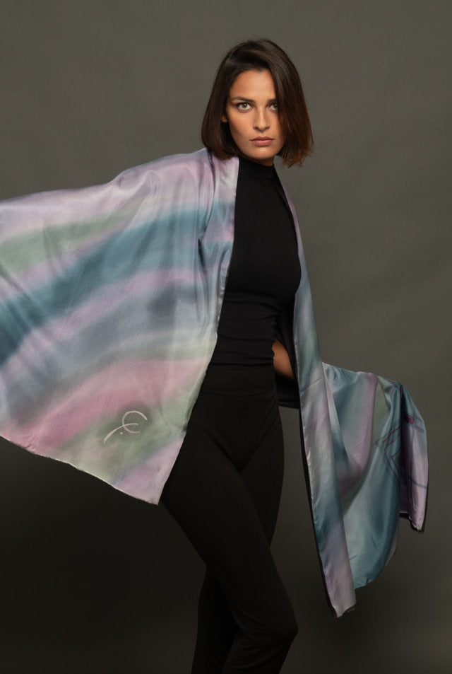 Women's Silk Shawl "Elegant Soul"