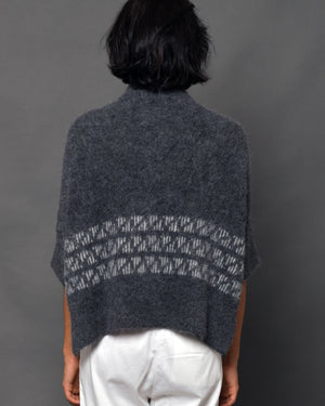Women's Baby Alpaca Zipper Cape Sweater