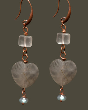 Women's Drop Earrings "Hearts"