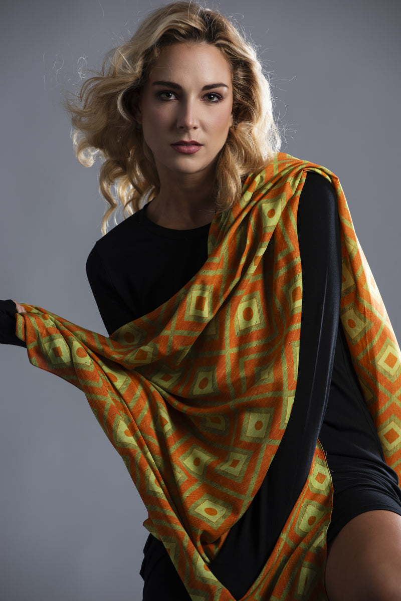 Women's Scarf "Horti di Porta Romana" Orange