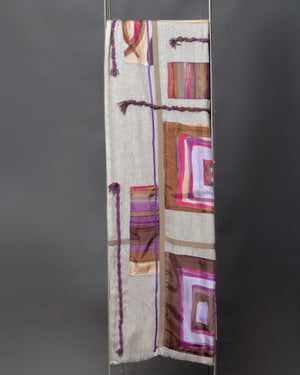 Women's Silk Cashmere Shawl "La Pietra Barocca di Lecce"