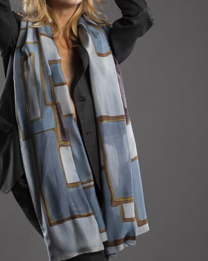 Women's Silk & Cashmere Stole “Le Finestre Sul Mare”