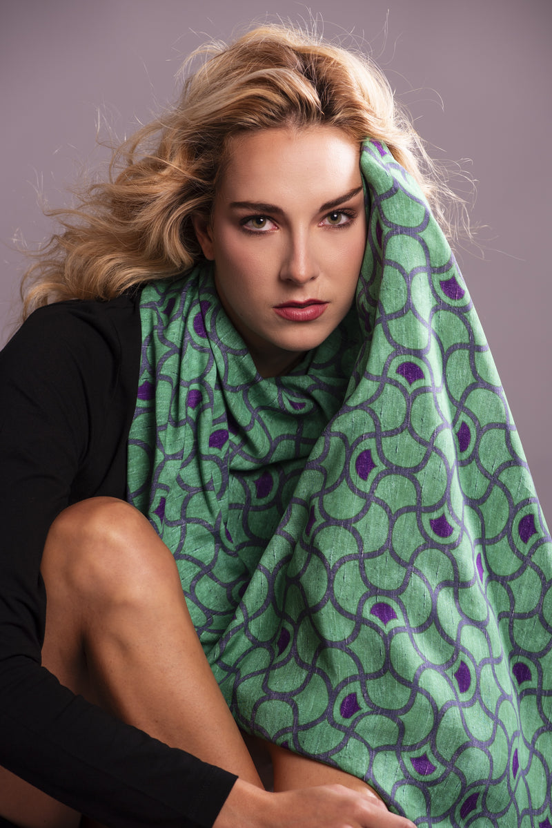 Women's Scarf "Madama Butterfly" Plum