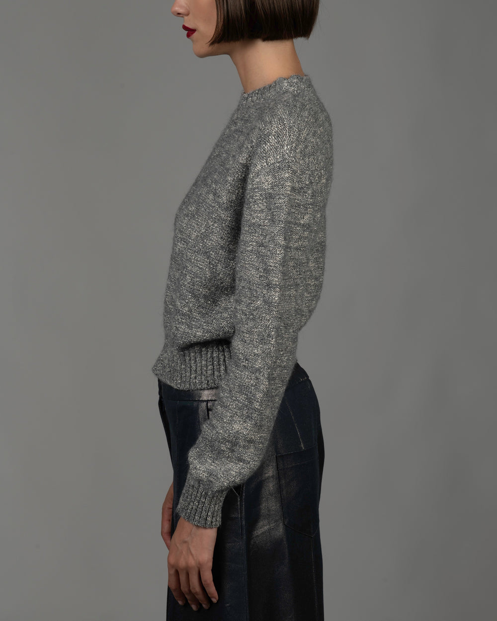 Women's Wool Blend Crew-Neck Sweater