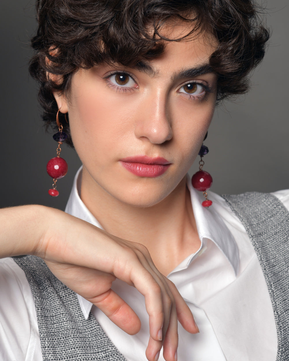 Women's Drop Earrings "Maxy Reds"