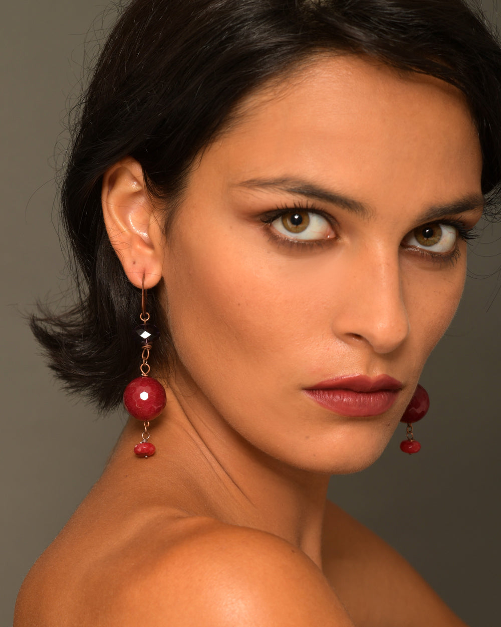 Women's Drop Earrings "Maxy Reds"