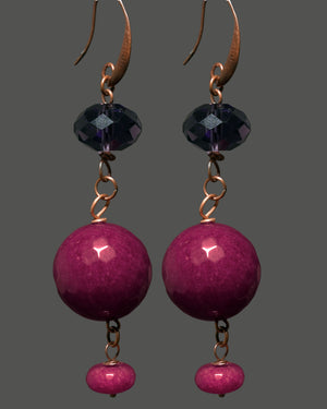 Women's Drop Earrings "Maxy Reds"