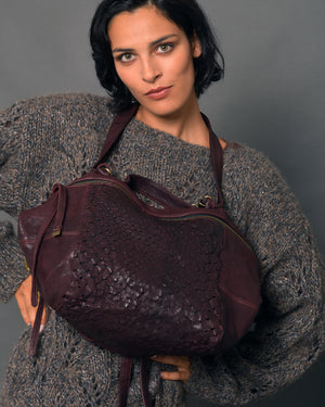 Women's Leather Tote “Mina” Granata