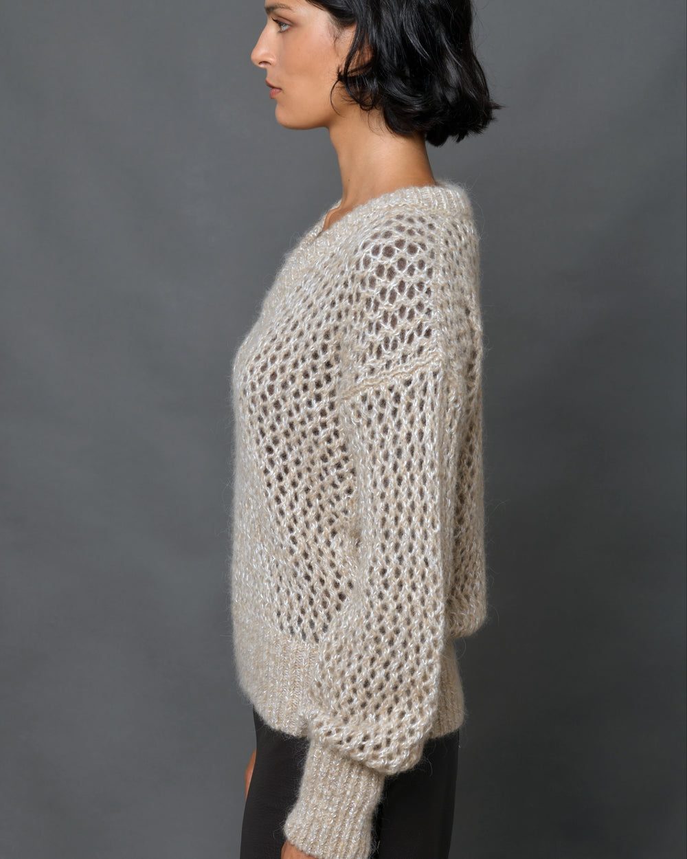Women's Alpaca Wool V-Neck Sweater