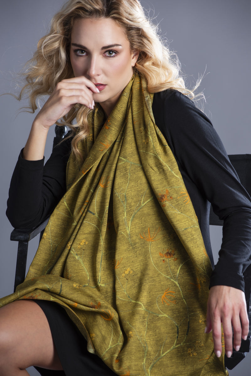 Women's Scarf "Oriental Ramage" Bronze