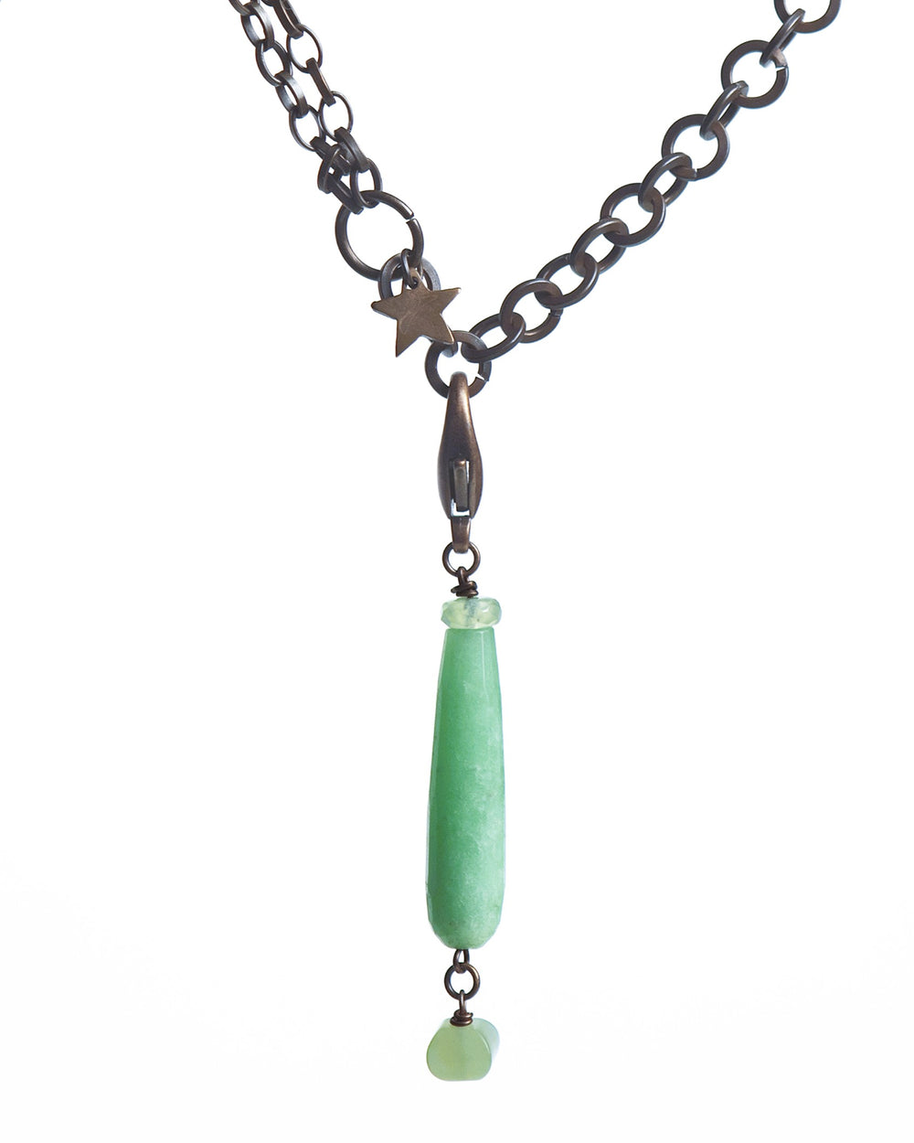 Pendant Necklace “Drops in the Air” Jade