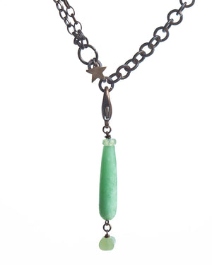 Pendant Necklace “Drops in the Air” Jade