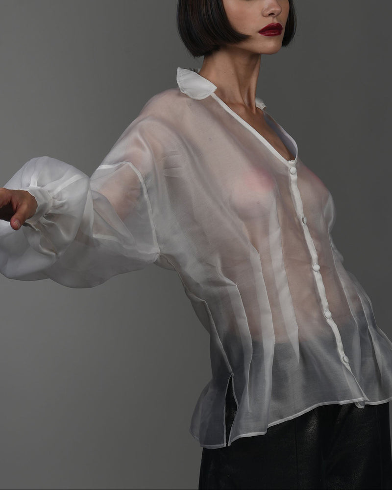 Organza Silk Blouse White