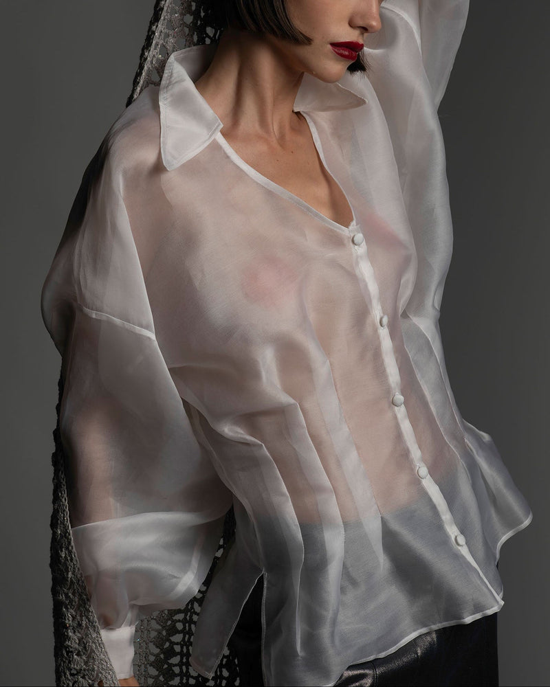 Organza Silk Blouse White