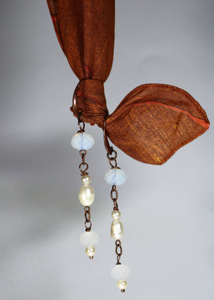 Drop Earrings "Snow White" River Pearls