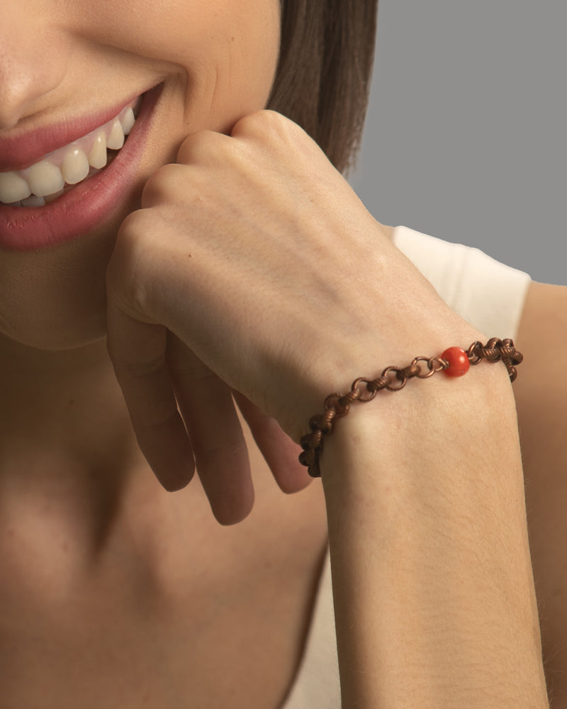 Bracelet Caribbean "Tobago" Coral Bamboo