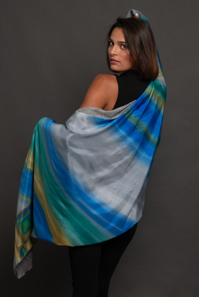 Women's Silk Shawl "Urban Sobriety"