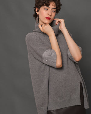 Women's Cashmere Cape Sweater Sequins