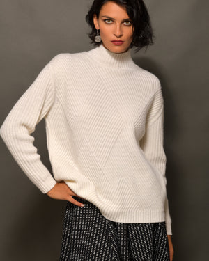 Women's Cashmere Mock Turtleneck Sweater