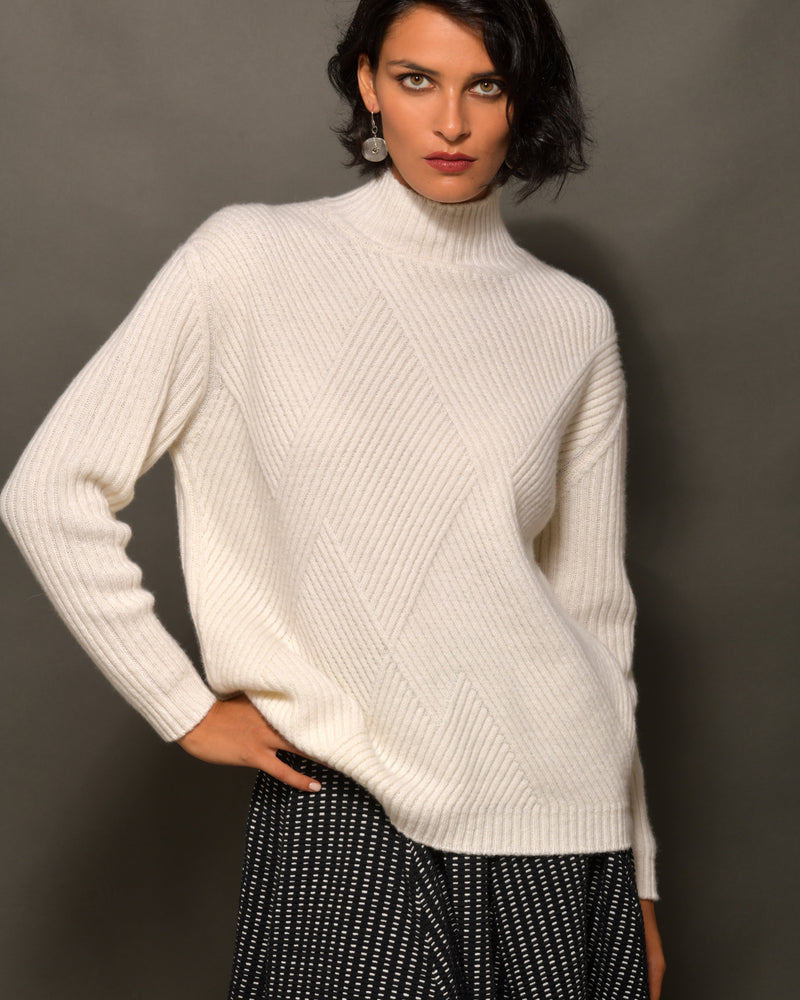 Women's Cashmere Mock Turtleneck Sweater