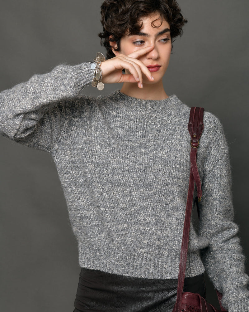 Women's Wool Blend Crew-Neck Sweater