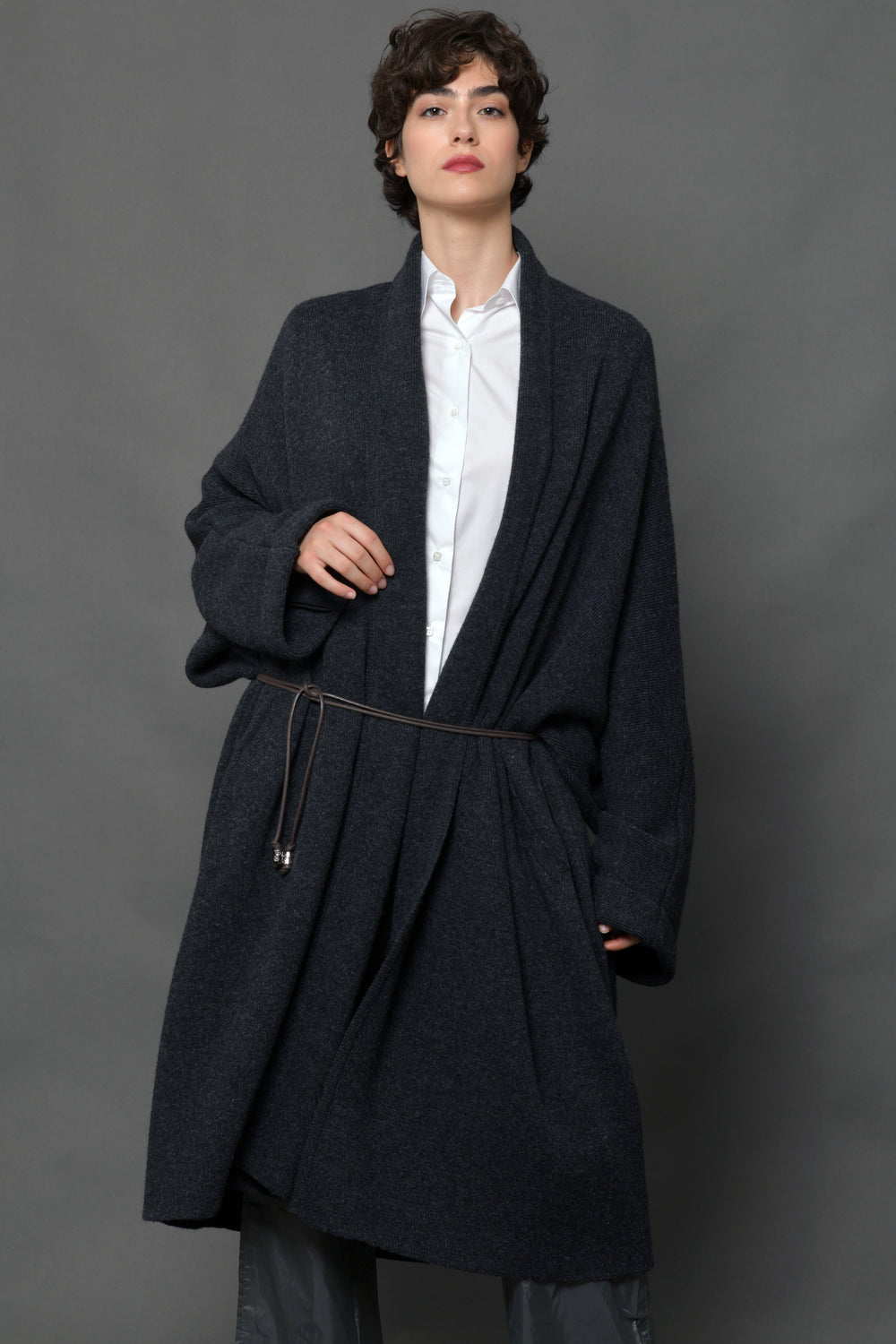 Women's Double-Faced Wool Belted Coat 